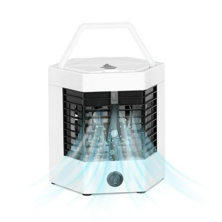 Oumilen 2-Speed USB Powered Evaporative Desk Cooler for 30 sq ft, White