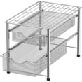 Oumilen 2 Tier Stackable Sliding Double Basket Organizers