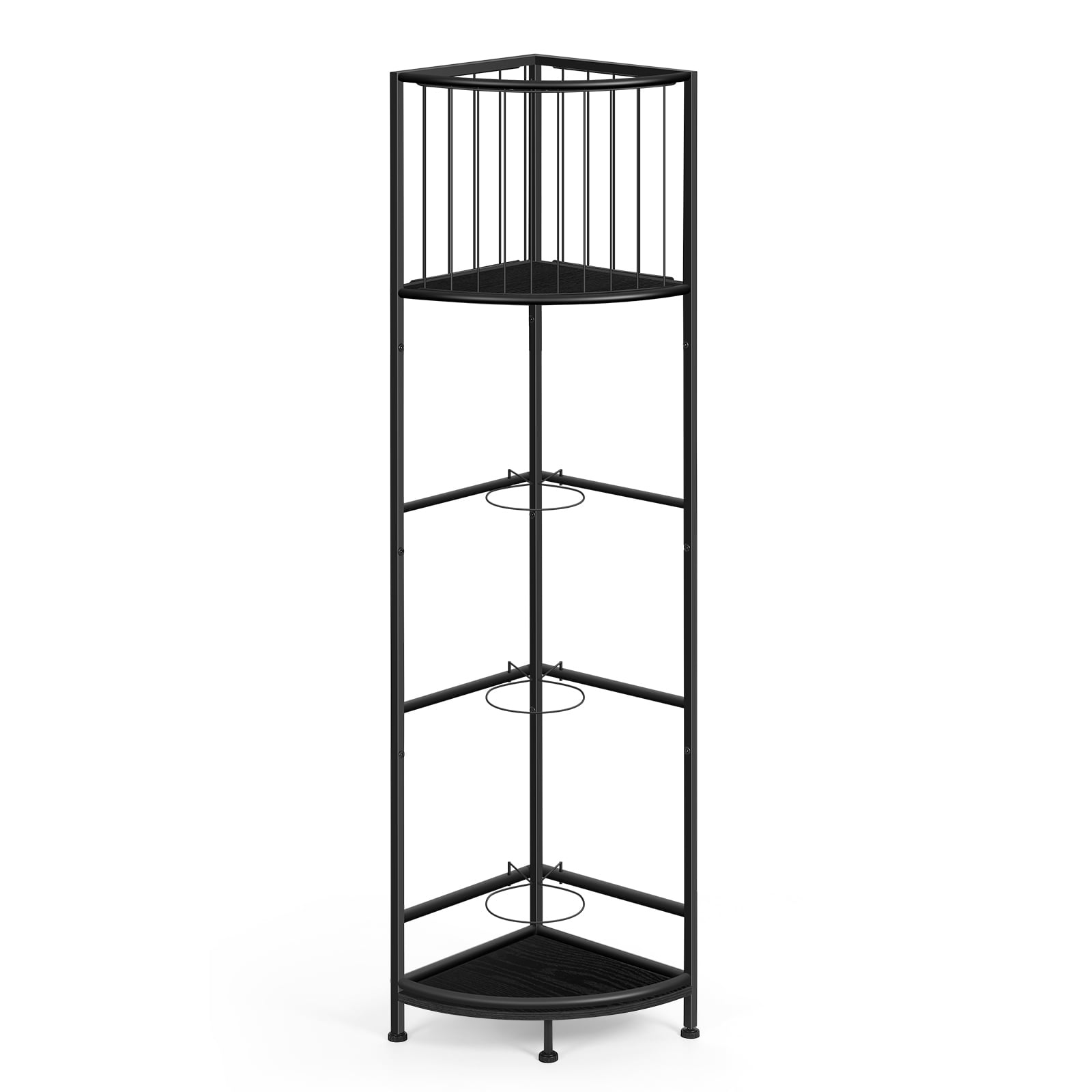 Oumilen 3-Tier Freestanding Basketball Storage Rack, Heavy-Duty Sports Ball Organizer