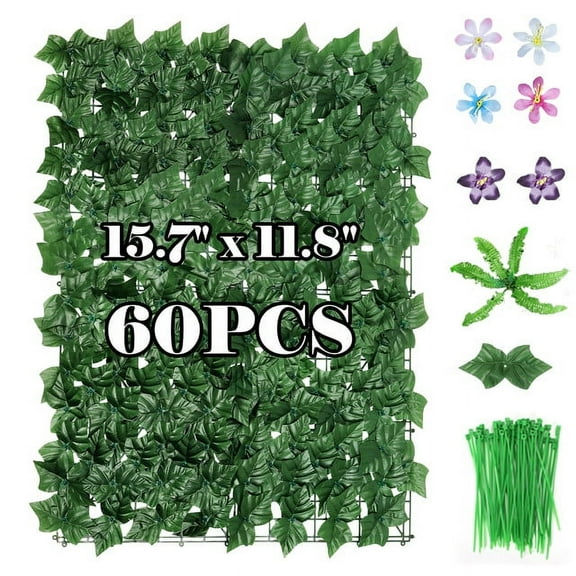 Oumilen 314" x 35.4" Ivy Privacy Fence Backdrop Decoration Flower Artificial Plants Balcony Outdoor