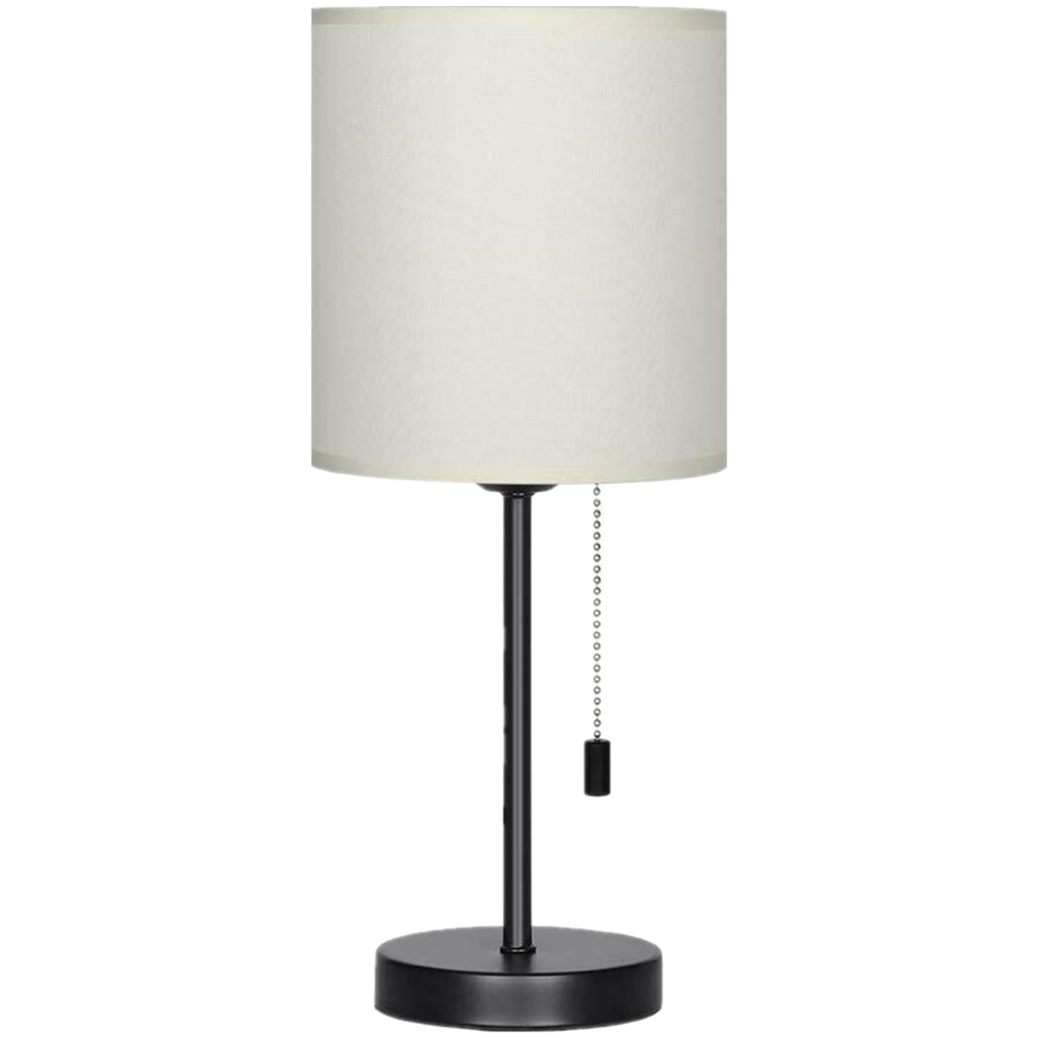 Oumilen 5.5" Black Table Lamp with Shade Beige