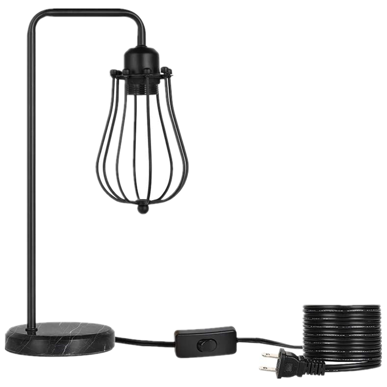 Oumilen 5.5" Rustic Table Lamp with Shade Black