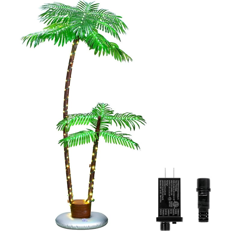 【新品、本物、当店在庫だから安心】 Free Shipping! Solar Powered LED Lighted Palm Tree, 6 ft アイドル
