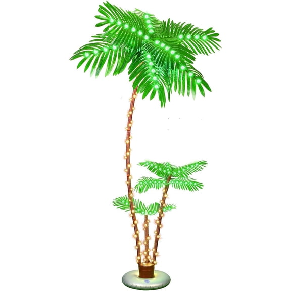 Oumilen 7ft LED Artificial Fake Palm Trees Lights for Decoration