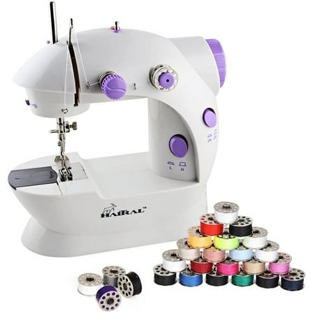 Oumilen Bsm202-Dsv Portable Mini Sewing Machine With Bobbins & Sewing Thread
