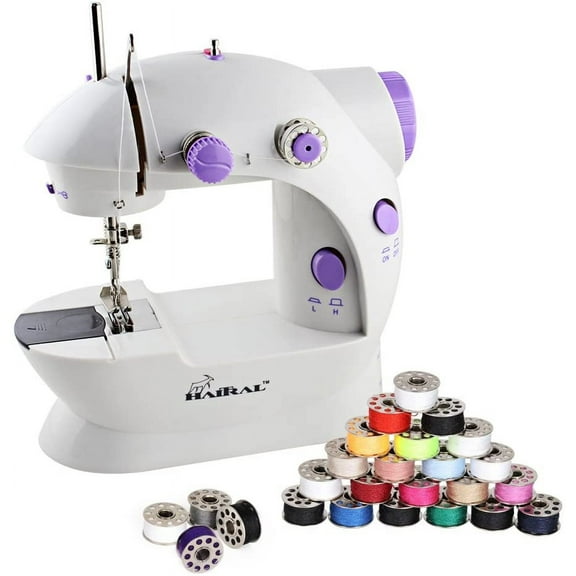 Oumilen Bsm202-Dsv Portable Mini Sewing Machine With Bobbins & Sewing Thread