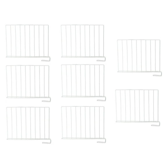Oumilen Cabinet Organizer, White, Set of 8