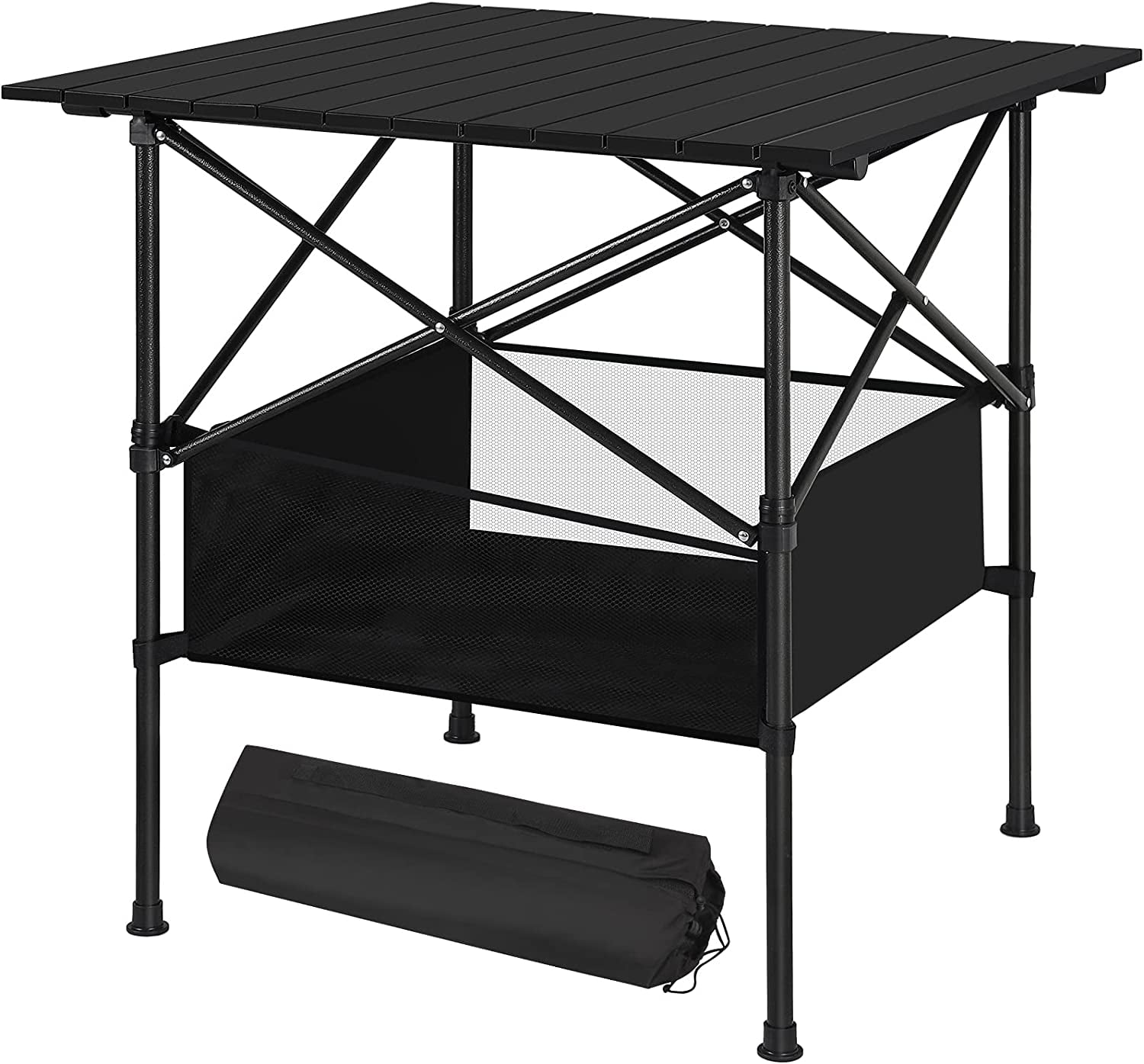 Oumilen Folding Camping Table - Small, Aluminum, Foldable Tables with Carry Bag Included - Lightweight and Portable, Outdoor Use