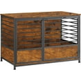 thumbnail image 1 of Oumilen Large Dog Crate Cage Living Room Side End Table, Brown, 1 of 6