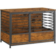 Oumilen Large Dog Crate Cage Living Room Side End Table, Brown