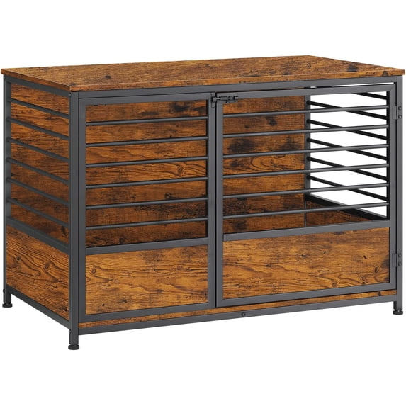 Oumilen Large Dog Crate Cage Living Room Side End Table, Brown