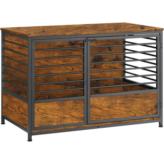 Oumilen Large Dog Crate Cage Living Room Side End Table, Brown