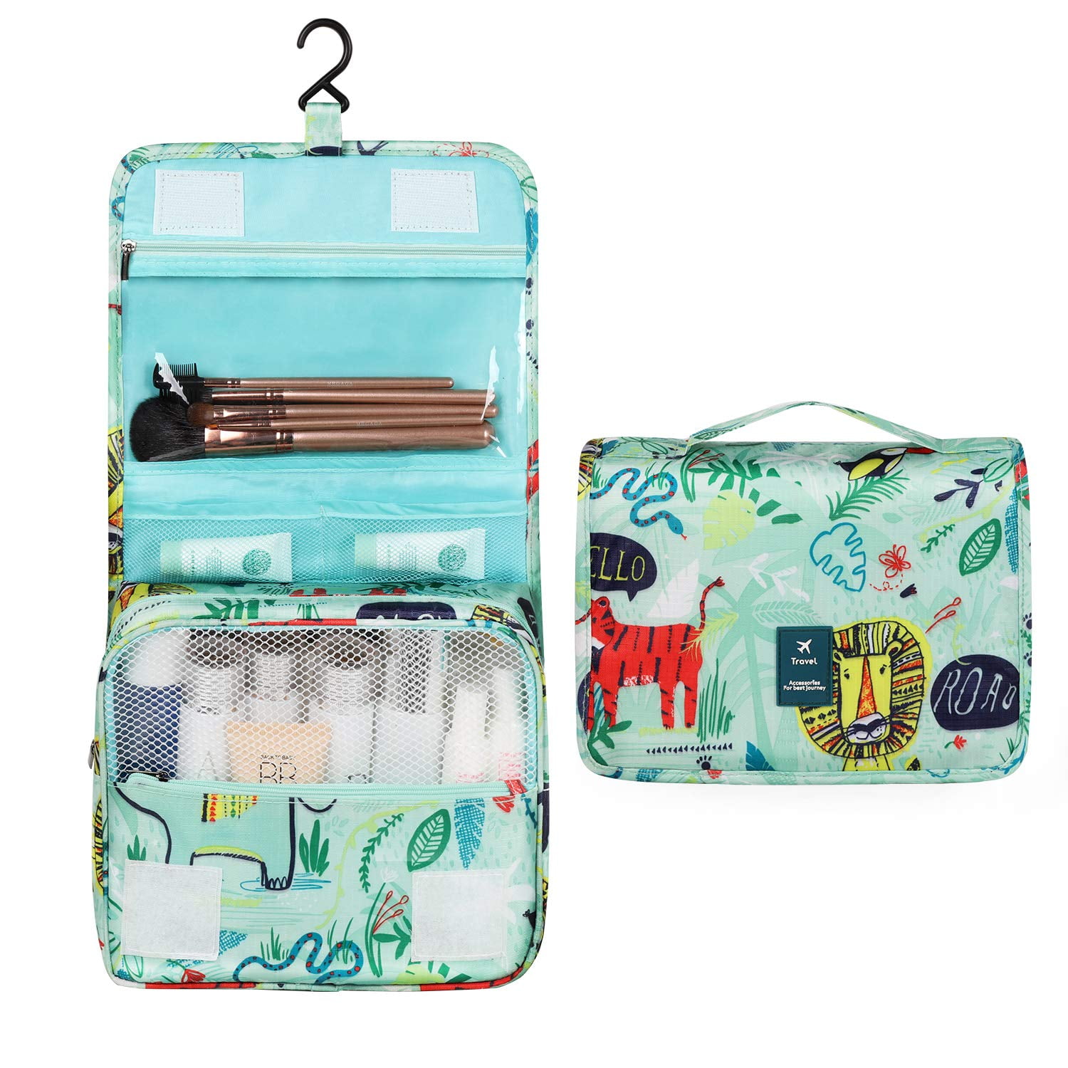 Large Hanging Toiletry Bag - Portable Waterproof Makeup Organizer Travel Cosmetic Bag