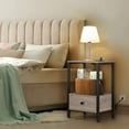 thumbnail image 1 of Oumilen Modern Adult Nightstand with Charging Station, Light Oak, 1 of 5