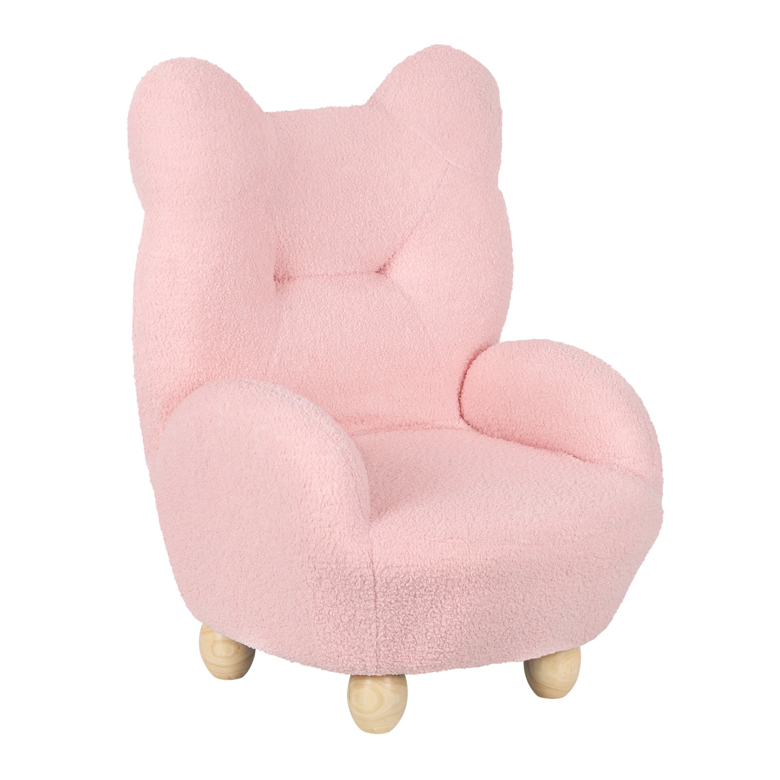 Free Shipping! Oumilen Plush Bear Chair for Kids, Light Pink
