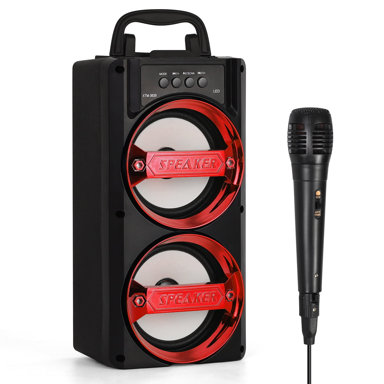 Oumilen Portable Bluetooth Speaker Red, ON-SP-7