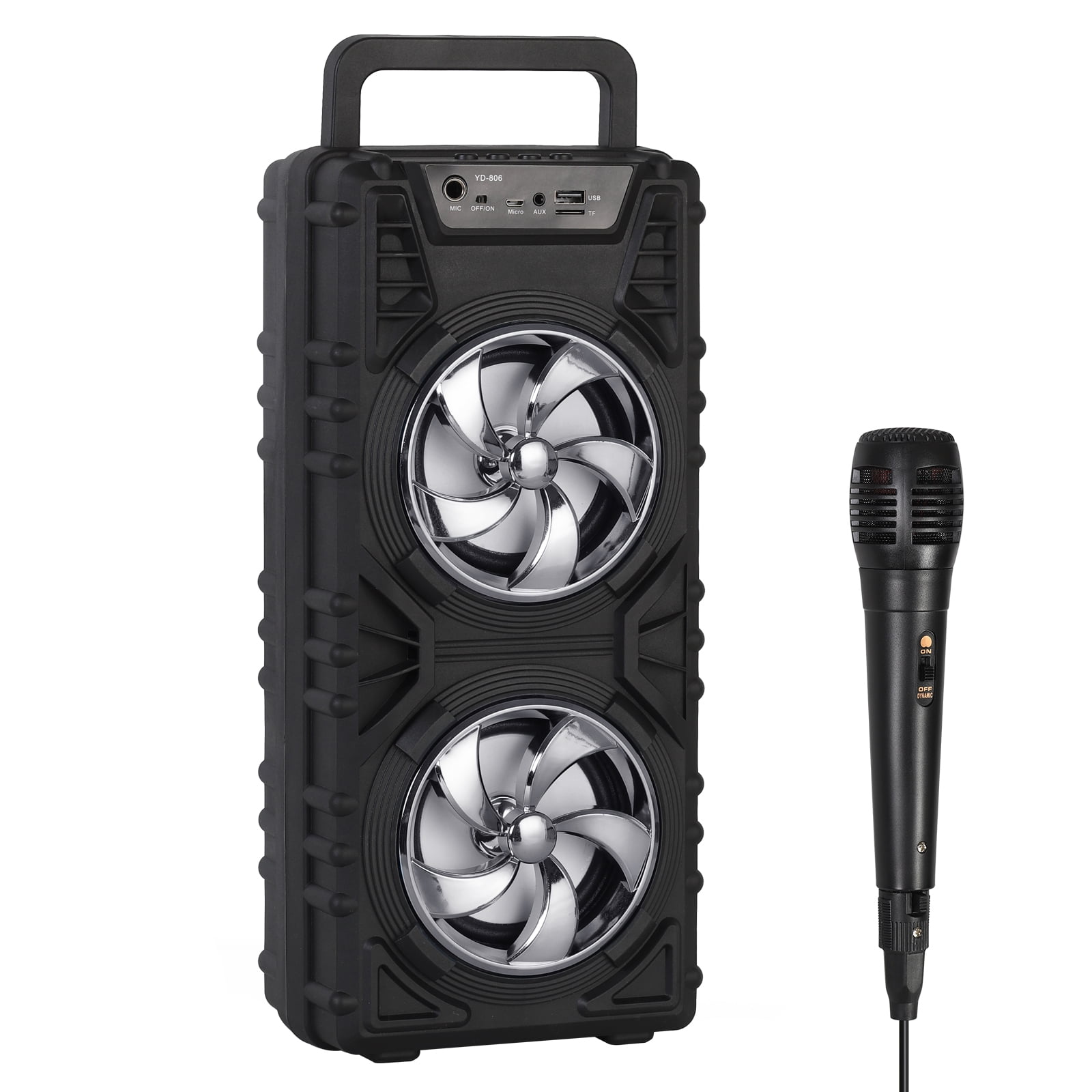 Oumilen Portable Bluetooth Speaker with FM Transmitter, Black, ON-SP-5-wm