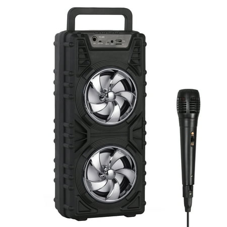 Oumilen Portable Bluetooth Speaker with FM Transmitter, Black, ON-SP-5-wm