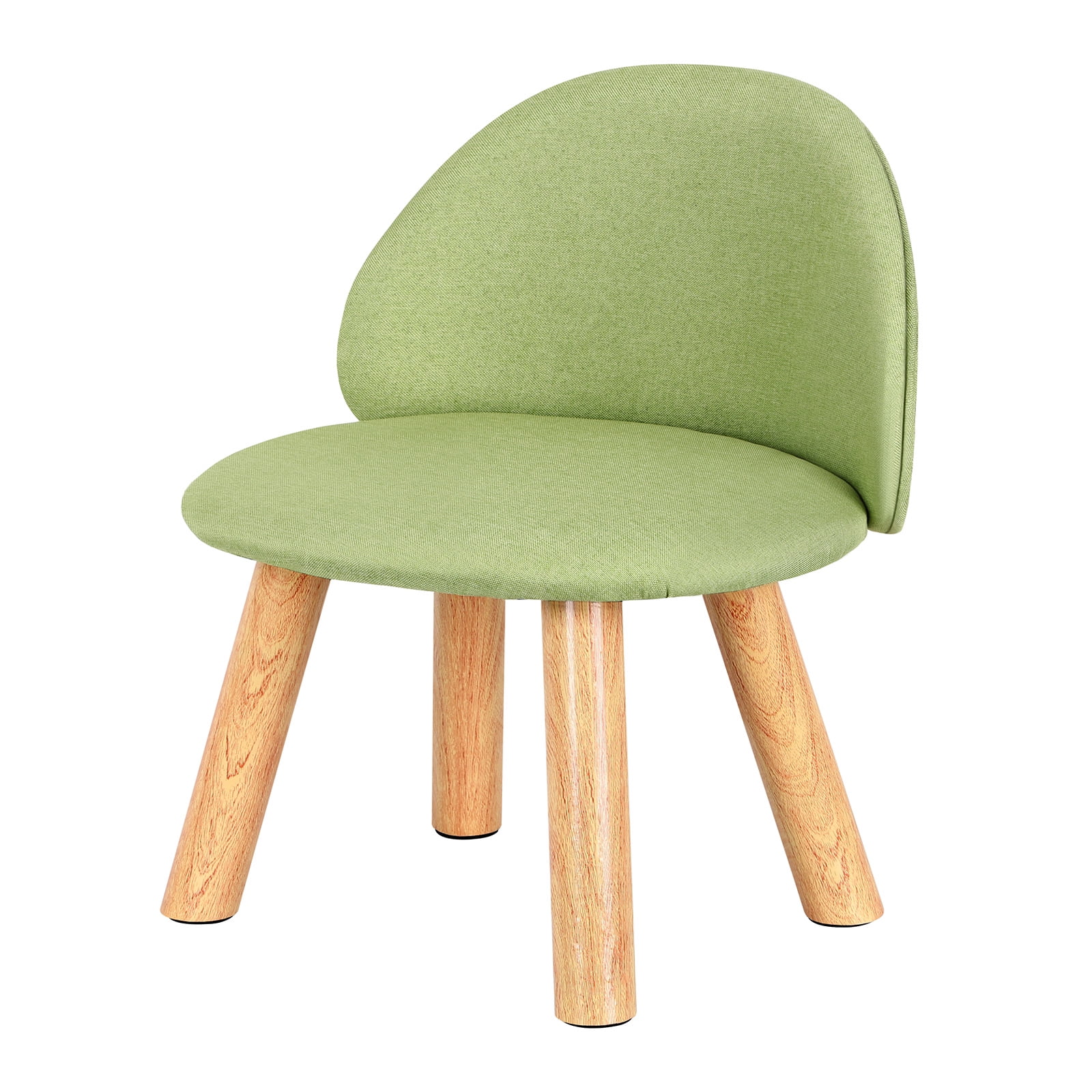 Oumilen Upholstered Kids Indoor Accent Chair with Wooden Legs, Green