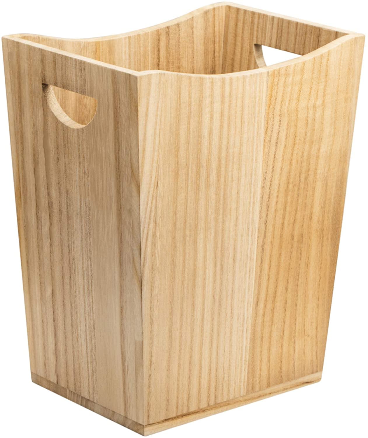 Oumilen Wooden Trash Can Rustic Farmhouse Waste Basket for Bathroom ...