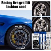 Ounabing White Tire Paint Marker For Car Tire Lettering 4 Pack Tire Paint Pens With Weatherproofs Ink Designed To Last On Car Tires And Many Other Materials10ml
