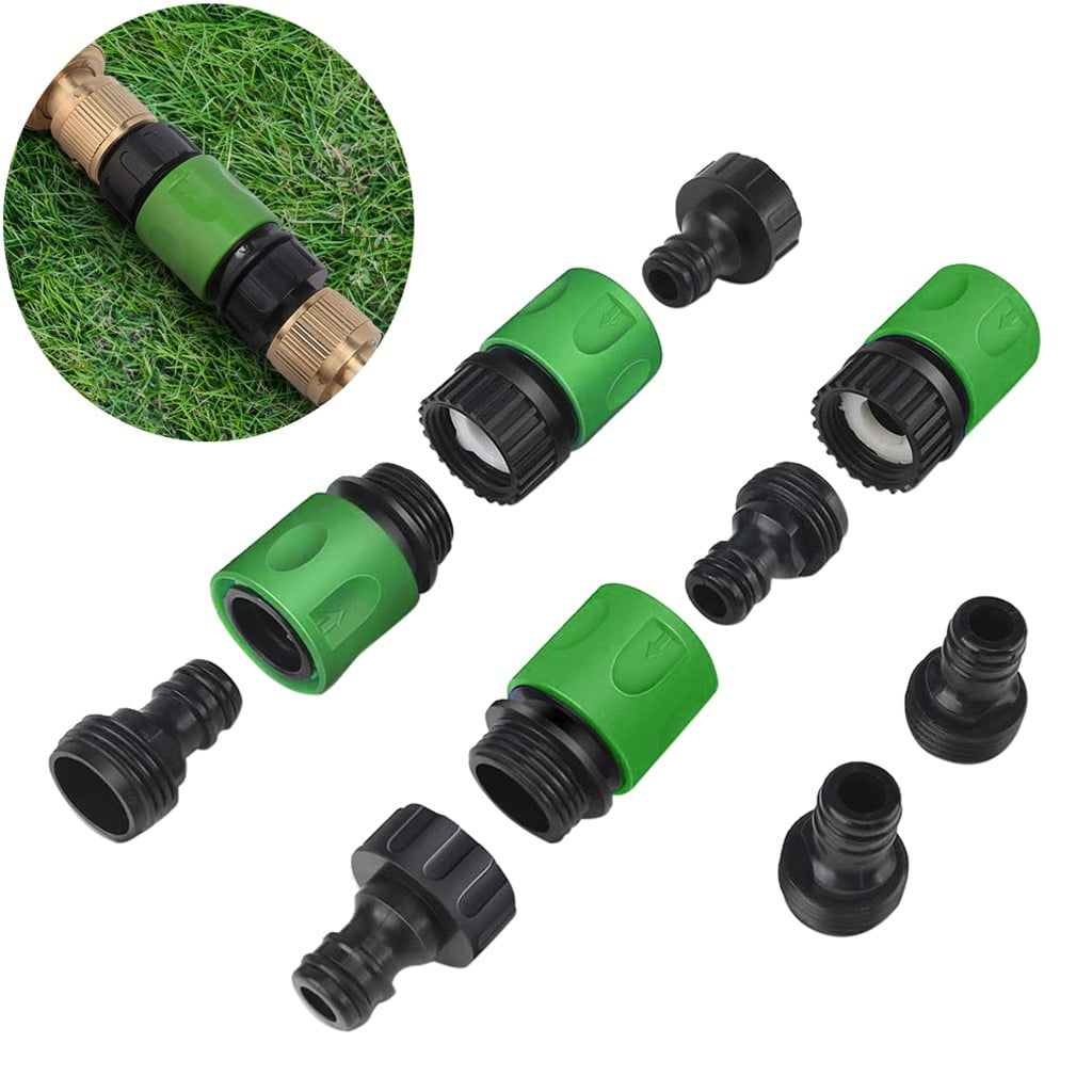 Plastic Garden Hose Connector Set Male and Female - Quick Release Connect  Kit, Water Hose Thread Fitting Adapter Set, from Quick Connector to  Standard