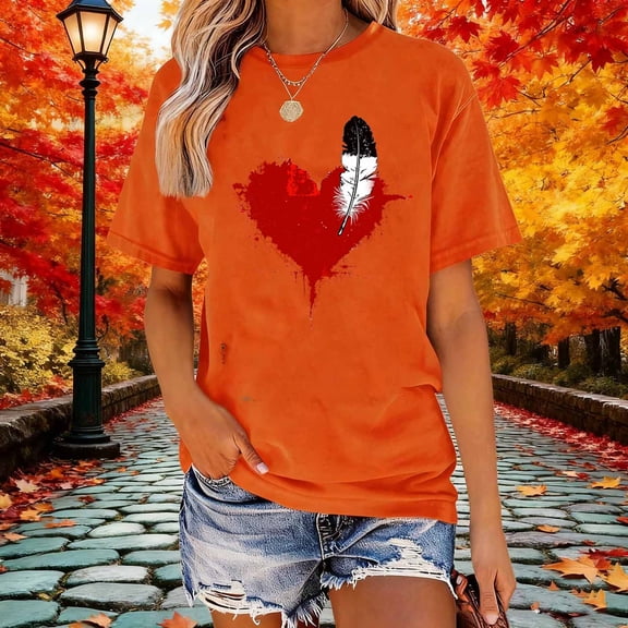 Ounisa Baseball Shirts Women Baseball Mom Tshirt Baseball Heart Graphic Tee Game Day Gifts Funny Short Sleeve Tops