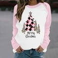 thumbnail image 1 of Ounisa Christmas Tree Shirts for Women Long Sleeve Christmas Ugly Sweater Unisex Men Crewneck Sweatshirt Tunic Tops, 1 of 3