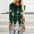 thumbnail image 1 of Ounisa Crewneck Sweatshirts for Women Merry Christmas Lightweight Pullover Christmas Tree Christmas Lights Snowflake Sequin Graphic Tops, 1 of 5