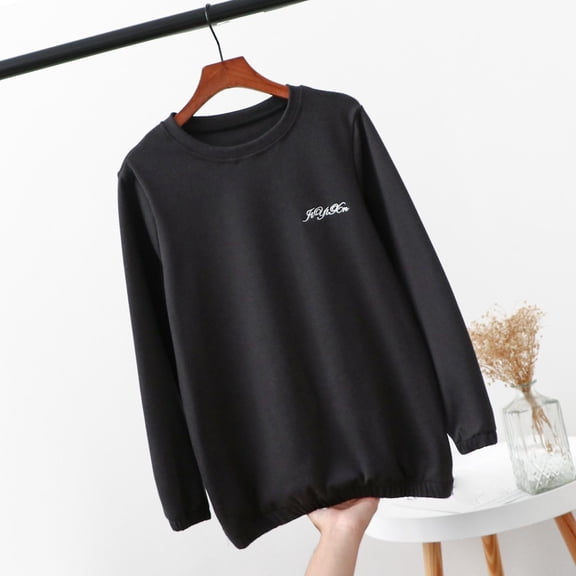 Ounisa Friends Believe in the Magic Sweatshirt for Women Letter Pirnt Long Sleeve Pullover Crewneck Loose Fit Tops