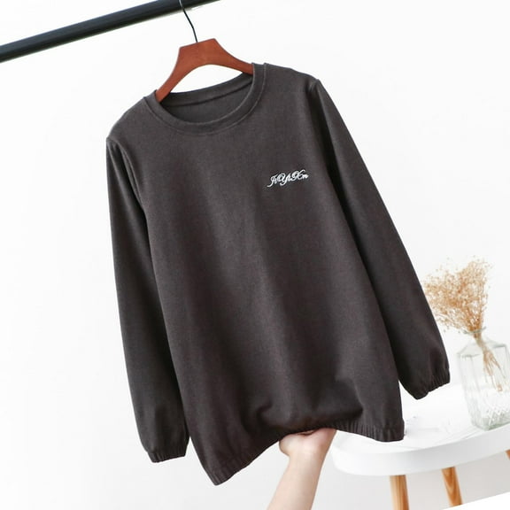 Ounisa Friends Believe in the Magic Sweatshirt for Women Letter Pirnt Long Sleeve Pullover Crewneck Loose Fit Tops