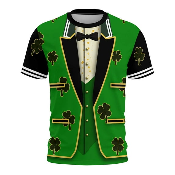 Ounisa Funny World Women's Holiday Tuxedo T-Shirts Graphic Short Sleeve Novelty Party Costume Top