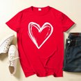 thumbnail image 1 of Ounisa Heart Shirts for Women - Trendy Short Sleeve Womens Graphic T Shirt Cute Love Gifts for Her, 1 of 7