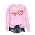 thumbnail image 1 of Ounisa Long Sleeve Shirts for Women Crewneck Valentine's Day T Shirts Love Heart Printed Tee Tops Fashionable Casual Loose Clothes, 1 of 4