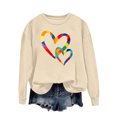 thumbnail image 1 of Ounisa Long Sleeve Shirts for Women Crewneck Valentine's Day T Shirts Love Heart Printed Tee Tops Fashionable Casual Loose Clothes, 1 of 4
