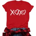 thumbnail image 1 of Ounisa Love Heart Letter Graphic Tees Cute Shirt Women Loose Fit Short Sleeve Top Valentines Clothes, 1 of 6