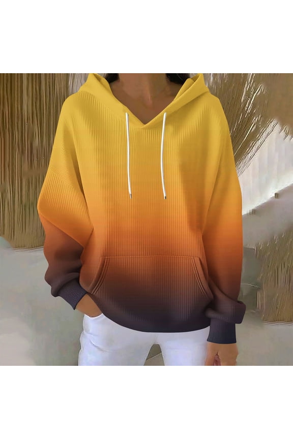 Oversized Gradient Hoodies for Women Graphic Cute Hooded Sweatshirt with Pockets Lightweight Loose Fit Comfort Y2k Hoodie
