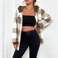 thumbnail image 1 of Ounisa Plaid Jacket for Woman Hooded Fuzzy Sherpa Fleece Jacket Button Down Plus Size Winter Coats Buffalo Plaid Shacket, 1 of 8