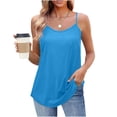 thumbnail image 1 of Ounisa Plus Size Camisole for Women with Shelf Bra Adjustable Spaghetti Strap Cami Tank Top Cotton Undershirts S-2XL, 1 of 6