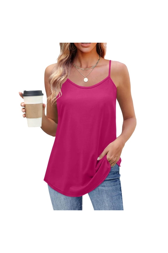 Plus Size Camisole for Women with Shelf Bra Adjustable Spaghetti Strap Cami Tank Top Cotton Undershirts S-2XL