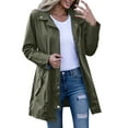 thumbnail image 1 of Ounisa Rain Solid Jacket Tops Women Lined Hooded Lightweight Raincoat Outdoor Waterproof Windproof Windbreaker for Outdoor Hiking Trips, 1 of 6