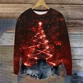 thumbnail image 1 of Ounisa Sequin Christmas Tree Sweatshirt Woman Christmas Crewneck Sweater Xmas Gifts Top Casual Long Sleeve Tops, 1 of 4