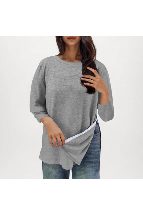 Shoulder Surgery Shirts for Women Post Op Adaptive Clothing PullLoose Fit Long Sleeve Top for Fall Winter Wear
