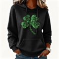 thumbnail image 1 of Ounisa St. Patrick's Day Hoodies Sweatshirt for Women Clover Graphic T Shirts Patty's Day Long Sleeve Tee Tops Pullover, 1 of 6