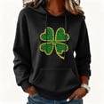 thumbnail image 1 of Ounisa St. Patrick's Day Hoodies Sweatshirt for Women Clover Graphic T Shirts Patty's Day Long Sleeve Tee Tops Pullover, 1 of 6