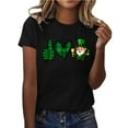 thumbnail image 1 of Ounisa St Patrick's Day Shirts for Women:Lucky Irish Shamrock Crew Neck Short-Sleeve Graphic Higher Quality Printed T-Shirt, 1 of 2