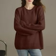 thumbnail image 1 of Ounisa Sweaters Fall 2025 Trendy Casual Crewneck Long Sleeve Cozy Knit Pullover Sweater Tops Winter Clothing, 1 of 6
