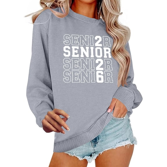 Ounisa Sweatshirt for Women Sweatshirt Football Season Pullover Long Sleeve Crewneck Priting Casual Tops
