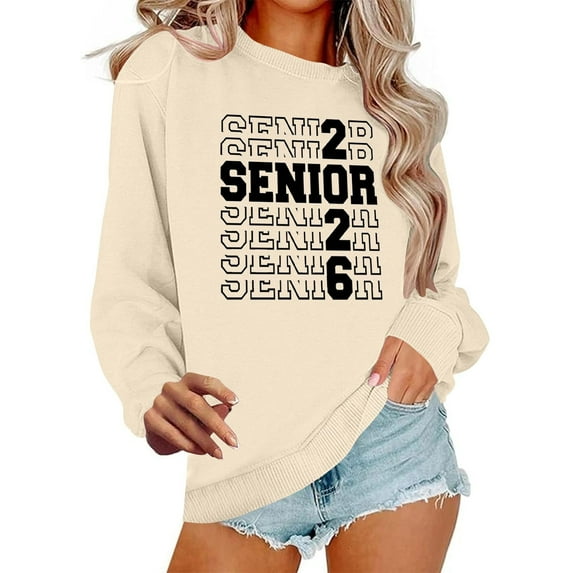 Ounisa Sweatshirt for Women Sweatshirt Football Season Pullover Long Sleeve Crewneck Priting Casual Tops