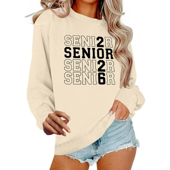 Ounisa Sweatshirt for Women Sweatshirt Football Season Pullover Long Sleeve Crewneck Priting Casual Tops